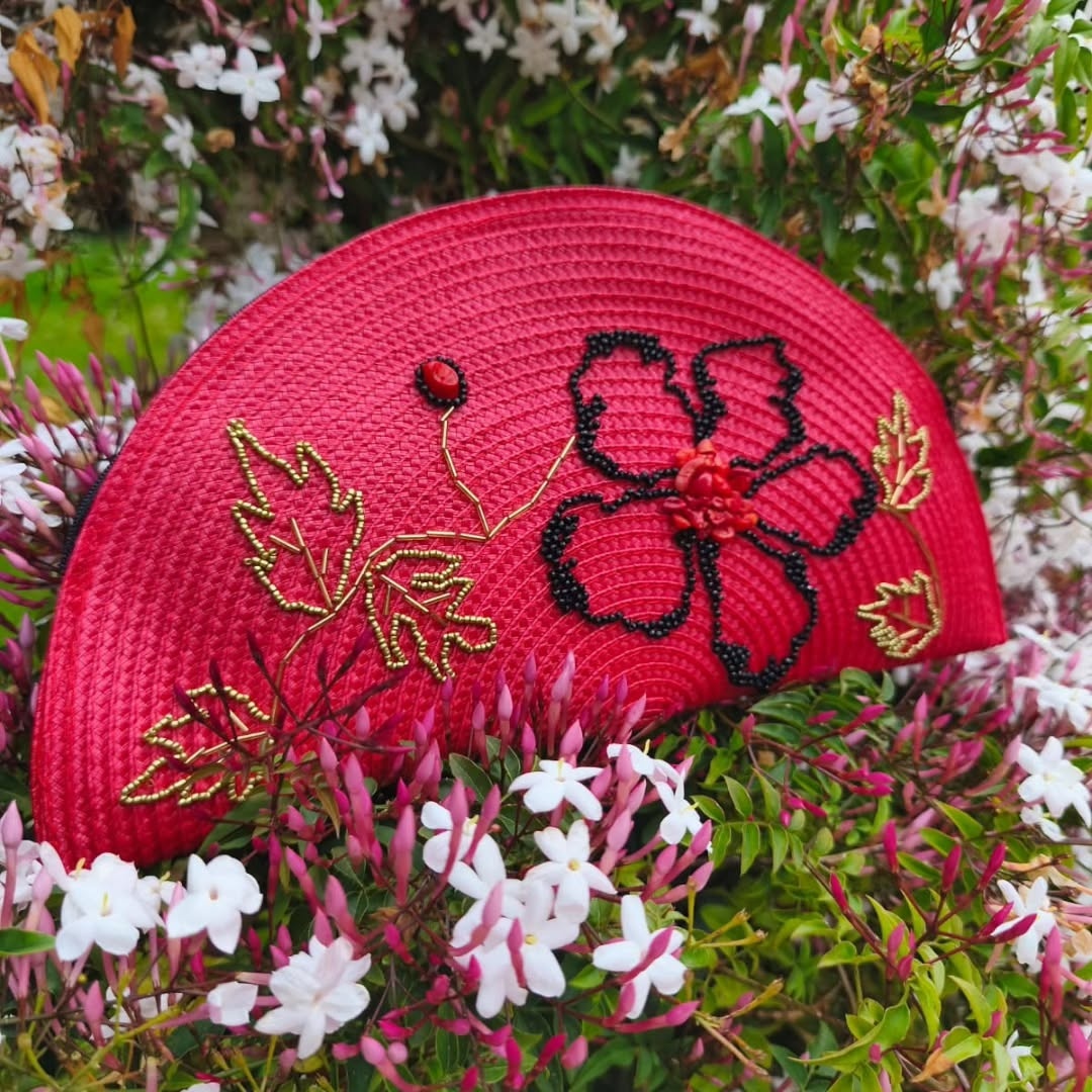 Bolso Rojo Floral